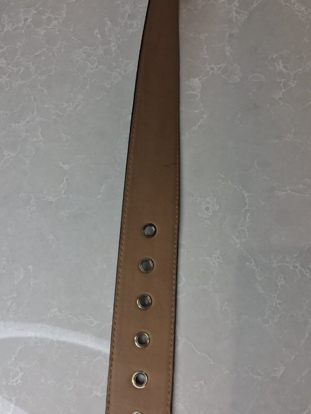 Michael Kors Grey Snakeskin Print Leather Belt Size L - Picture 3 of 5
